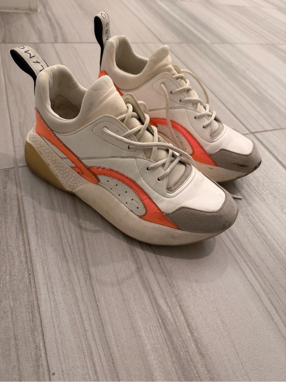 Stella McCartney Cream and Coral Women's Sneakers